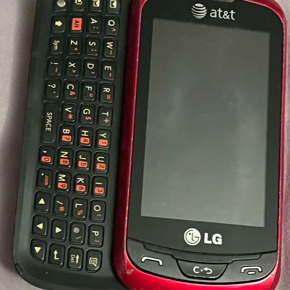 LG Red and Black Slide-Out Phone